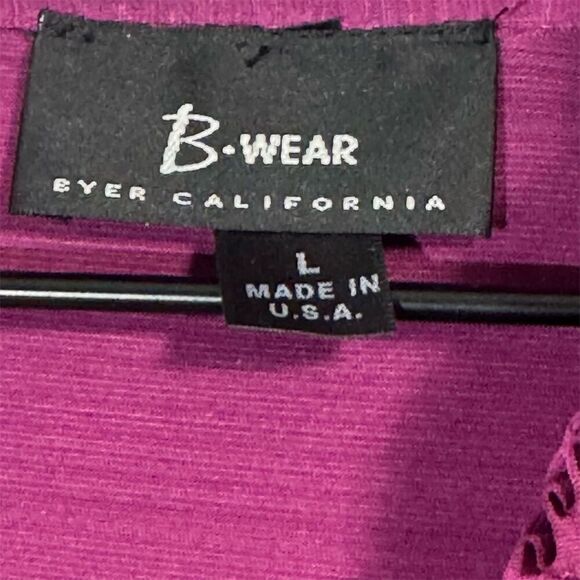 B-Wear Beyer California Ruffle Front Top L Purple NWT Y2K Indie Sleaze Mall USA - Picture 2 of 9